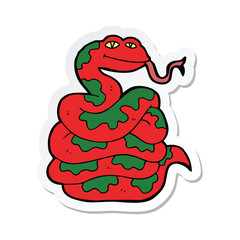 sticker of a cartoon snake