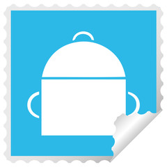 square peeling sticker cartoon ruck sack