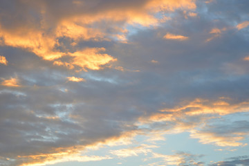 Naklejka na ściany i meble sky and clouds at sunset