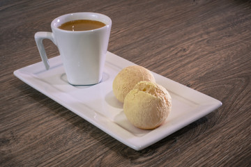 pão de queijo  and espresso