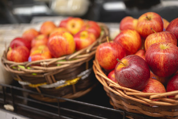 Fresh harvest of apples. Apple sells at department stores.