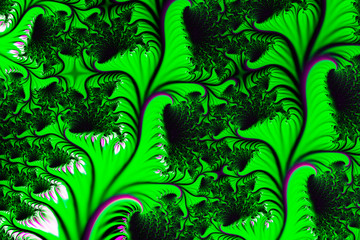 abstract fractal background of fantastic flowering plants