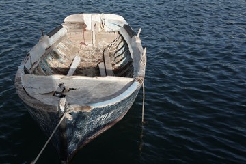 old row boat