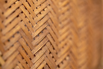 a wicker basket close-up photo texture with shallow depth of field