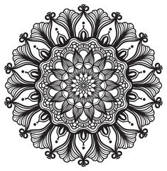 Abstract mandala graphic design decorative elements isolated on white color background for abstract concepts