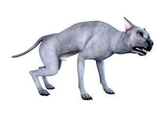 Obraz na płótnie Canvas 3D Rendering Blue Grat Dane Dog on White