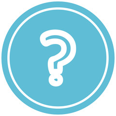 question mark circular icon