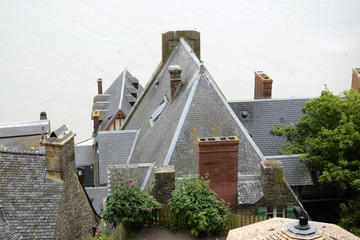 Häuser am Mont-Saint-Michel
