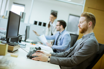 Young people working in the office