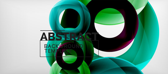 Vector circles abstract background