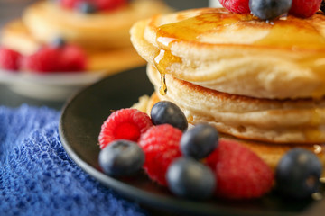 Raspberry Blueberry Pancakes 