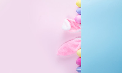 Obraz premium Easter scene with rabbit ears