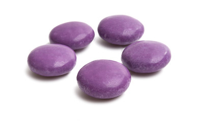 chocolate dragee in glaze isolated