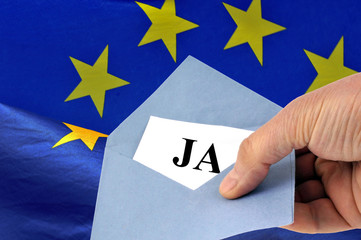Stimmzettel für die Europäische Union