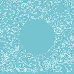 海の魚フレーム