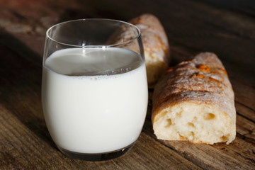 Glass of fresh milk