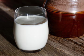 Glass of fresh milk