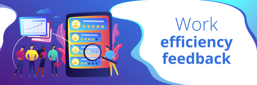 Performance rating concept banner header.