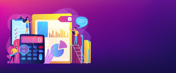 Audit service concept banner header.