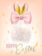 Bunny Bow Easter Egg in the confetti