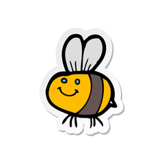 sticker of a cartoon bee