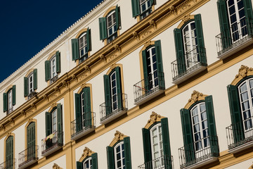 Typical colourful Andalusian facade.