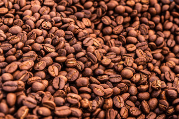 Roasted coffee beans background