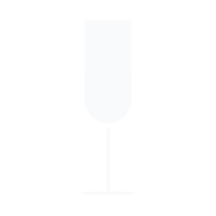 flat color retro cartoon champagne flute