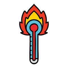 cute cartoon glass thermometer