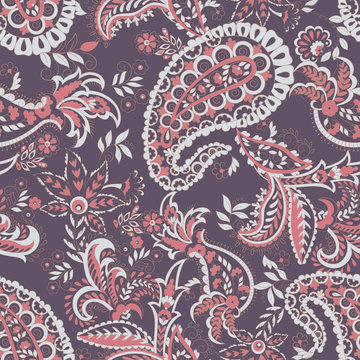 Paisley Pattern. Seamless Asian Textile Background © antalogiya