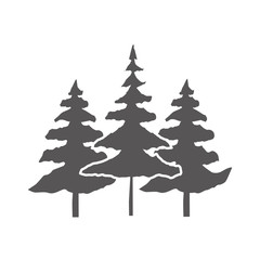 gray forest trees vintage landscape