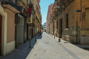 Obraz premium Street in Reus, Catalonia. Shoot in June 2018