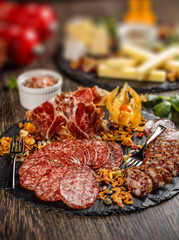 Prosciutto, salami and sausages