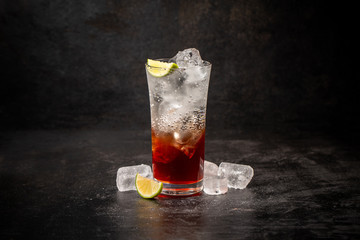 Soda drink with berry syrup