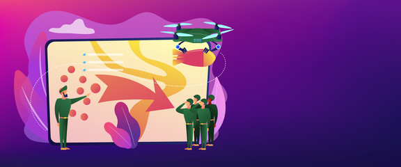 Fototapeta premium Military operation concept banner header.