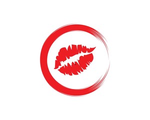Obraz premium lips icon vector template design