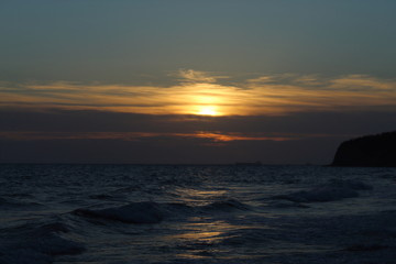 sunset over the sea