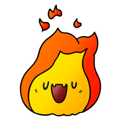 gradient cartoon kawaii cute fire flame