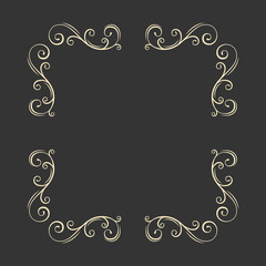 Square frame corners ornament