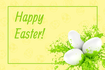 Easter greeting card 3D illustration