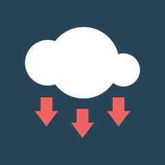 Silhouette icon precipitation