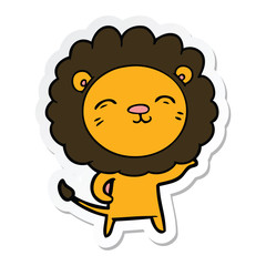 sticker of a cartoon lion