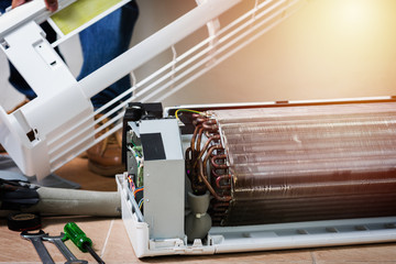 repairing the air conditioner