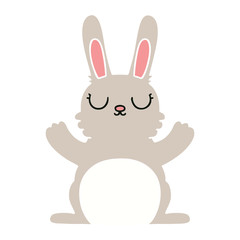 quirky hand drawn cartoon rabbit
