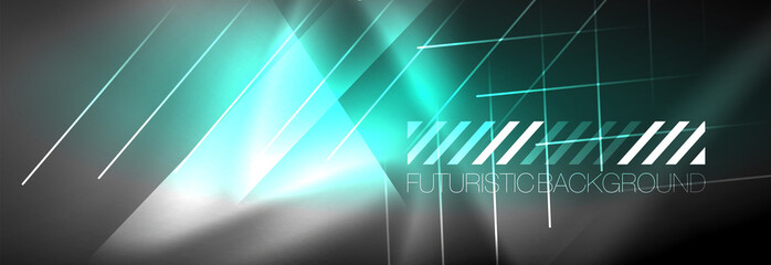 Shiny glowing lights neon color design background