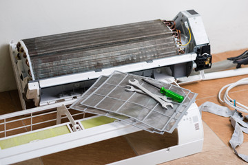repairing the air conditioner
