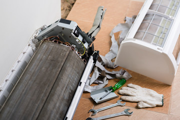 repairing the air conditioner