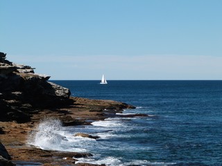 Yacht and coast