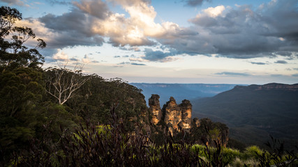 Sunset at the Blue Mountains in New South Wales, Australia.