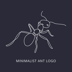 ant logo minimalist modern
